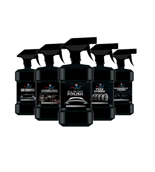 CAR SAAZ® Premium Black Car Care Kit (Pack of 5 Products)