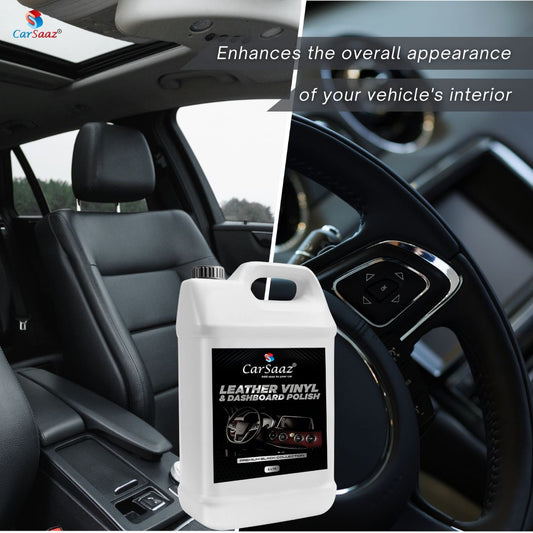 Leather Vinyl & Dashboard Polish (5) for Car & Bike | Polish for Car Interior, Seats, Plastic, Rubber, Door Panels & More | Restore, Shine & Protect