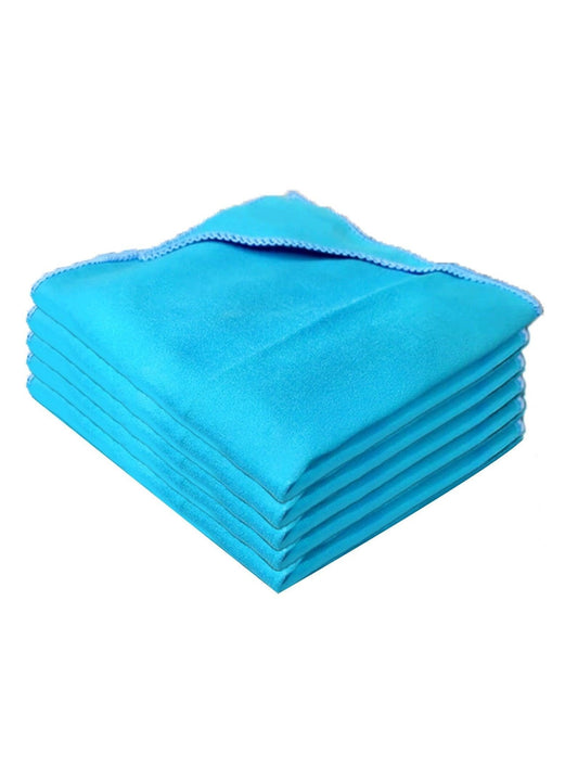 CAR SAAZ® Premium Microfiber Blue Polishing Cloth (Pack of 5)