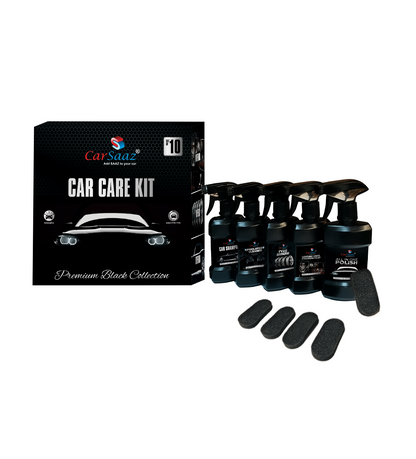 CAR SAAZ® Premium Black Car Care Kit (Pack of 5 Products)