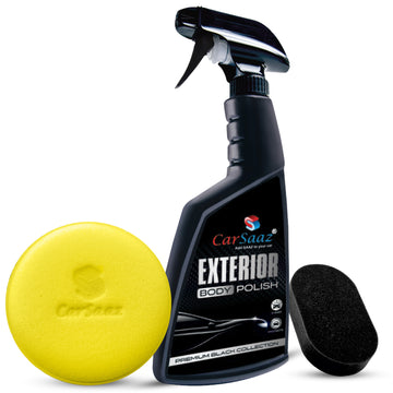 Exterior Body Polish 380ml with Yellow applicator pad | Car & Bike Polish | Premium Polish & Protectant for Vehicle Exterior | Combo Pack