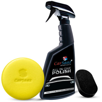 All in One Polish 380ml with Applicator Pad for Car & Bike | Instant Shine, Multi-surface Polish for Interior, Exterior | Combo Pack