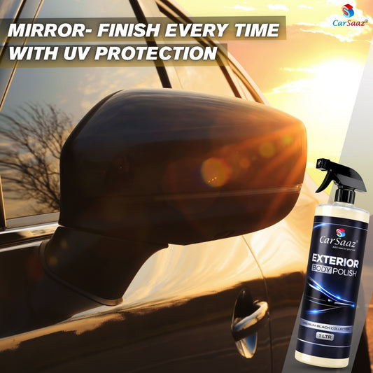 Exterior Body Polish 1L with Applicator Pad & Microfiber Cloth | Car & Bike Polish | Works on All Paint Types Premium Polish & Protectant for Vehicle Exterior | Combo Pack