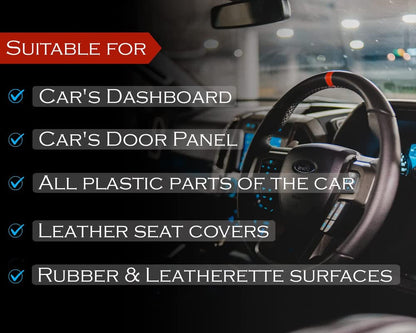 CAR SAAZ® Car Dashboard Premium Polish (380 ml) for Leather & Vinyl Restorer | Protects & Revitalizes