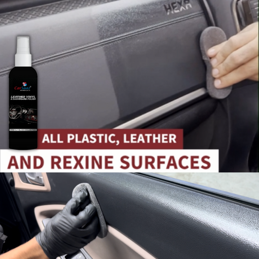 Car & Bike Polish Combo | Polish combo (100 ML Each) | Exterior Body Polish, Leather Vinyl & Dashboard Polish, Upholstery Cleaner, Tyre Shiner with | 3 Applicator Pads
