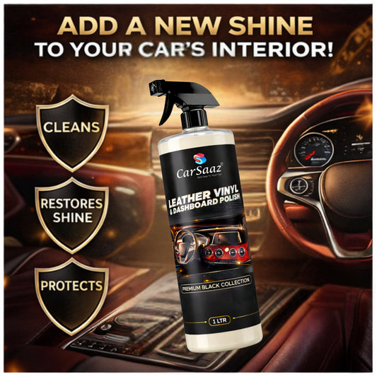 Leather Vinyl & Dashboard Polish (1L) | Premium Shine & Protection | Polish for Car Interior, Seats, Plastic, Rubber, Door Panels & More | Restore, Shine & Protect