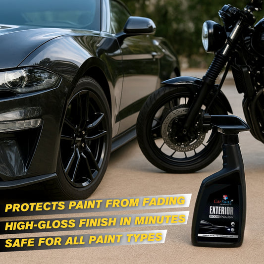 Exterior Body Polish 380ml with Microfiber Cloth | Car & Bike Polish | Works on All Paint Types Premium Polish & Protectant for Vehicle Exterior | Combo Pack