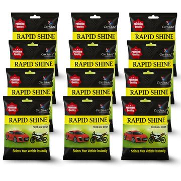 Rapid Shine Polish Sponge Combo (Pack of 12 pcs) | Polish Sponges for Instant Shine | Polish Combo for Car and Bike | Protect and Shine