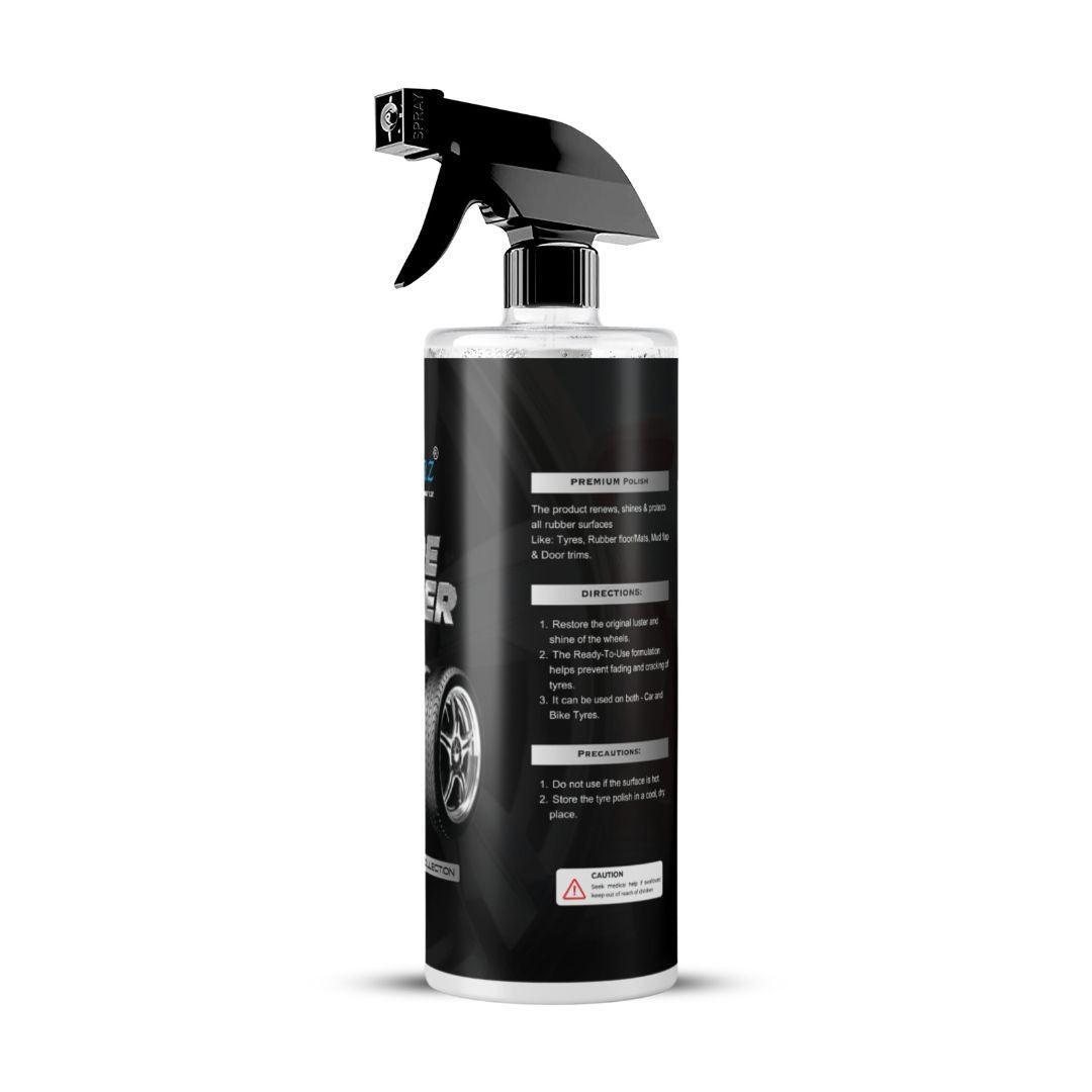 Tyre Shiner for Cars and Bikes 1 Ltr back 