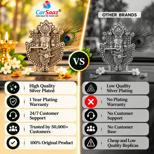 Silver Plated Sanwariya Seth Ji Idol for Car, Home & Office
