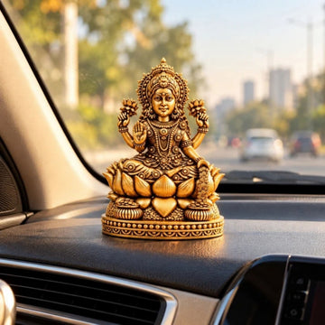 Gold Plated Lakshmi Ji Idol | with 1 Year Plating Warranty