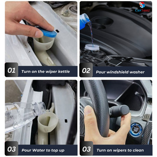Windshield Washer Fluid concentrate (1L) | Ultimate Visibility & Protection, Works As All-Season Windscreen Washer, Glass Cleaner | Removes Dirt, Grime & Bugs