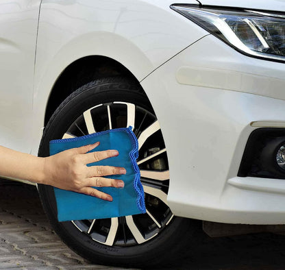 CAR SAAZ® Premium Microfiber Blue Polishing Cloth (Pack of 5)