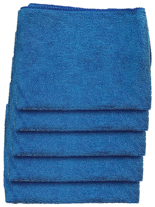 CAR SAAZ® Premium Blue Microfiber Towel 450 GSM (35 cm X 35 cm) Pack of 5