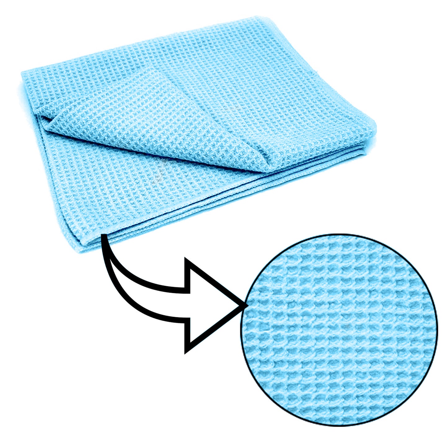 CAR SAAZ® Super Absorbent Waffle Weave Microfiber Towel (40 X 40 cm)